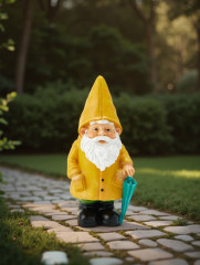 Садовая фигура из полистоуна «Гном в дождевике» - Фото 2