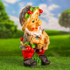 Садовая фигура из гипса «Гном с охапкой дров» - Фото 4