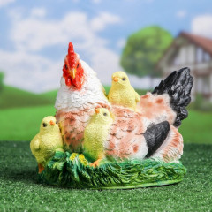Садовая фигура из полистоуна «Курица Наседка» - Фото 4