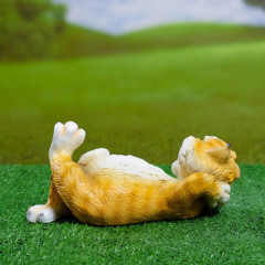 Садовая фигура из полистоуна «Ленивый Кот» - Фото 6