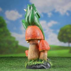 Садовая фигура из полистоуна «Лягушка с бабочкой» - Фото 5