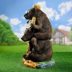 Садовая фигура из полистоуна «Медведь «Давай дружить!«» - Фото 8