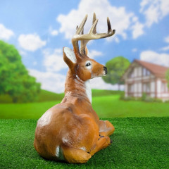 Садовая фигура из полистоуна «Олень лежит» - Фото 4