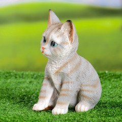 Садовая фигура из полистоуна «Полосатый Котёнок» - Фото 9