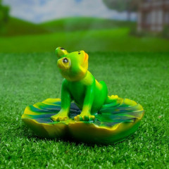 Садовая фигура из полистоуна «Лягушка загорает» - Фото 4