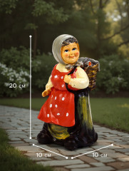 Садовая фигура из полистоуна «Бабушка с гусем» - Фото 1