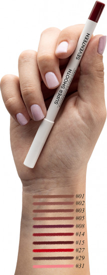 Карандаш для губ водостойкий с витамином Е «Super smooth lip liner», тон Кроваво-красный