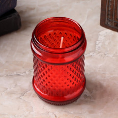 Свеча парафиновая в стеклянном подсвечнике «Лампада цилиндр» - Фото 2