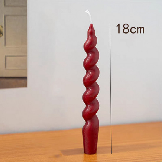 Свеча витая красная