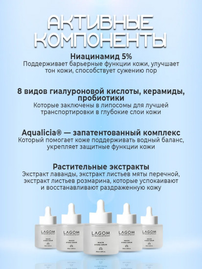 Увлажняющая сыворотка с 5% ниацинамида «Niacin Hydro Serum»