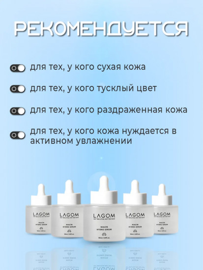 Увлажняющая сыворотка с 5% ниацинамида «Niacin Hydro Serum»