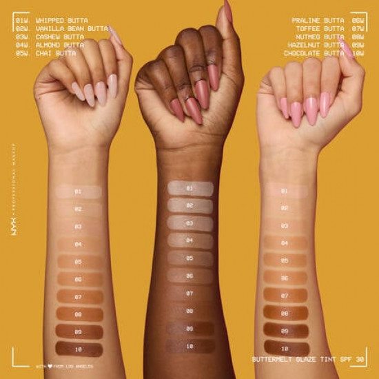 Тональный тинт для лица с эффектом сияния «Buttermelt Glaze» SPF 30, оттенок 04 Almond Butta