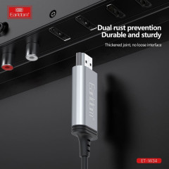 Кабель ET-W34 Type-C to HDMI ver.2.0 4K - Фото 3