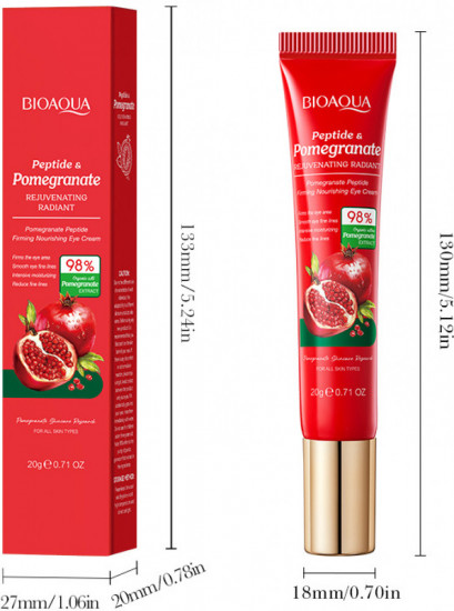Омолаживающий крем для кожи вокруг глаз с экстрактом граната и пептидами