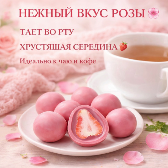 Хрустящая клубника в шоколаде