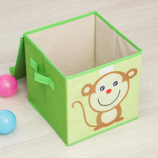Короб стеллажный для хранения с крышкой «Обезьянка»