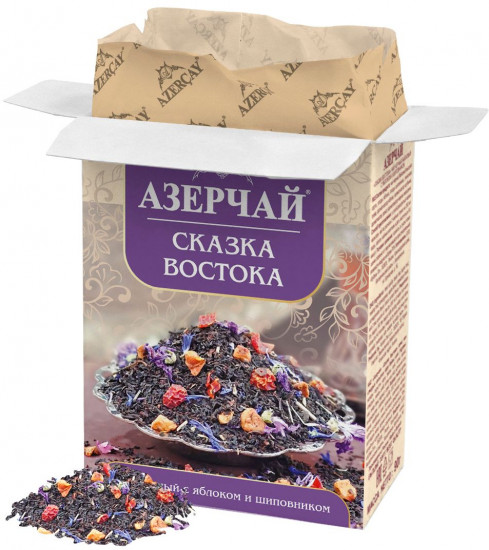 Чай черный листовой с яблоком и шиповником «Сказка Востока»