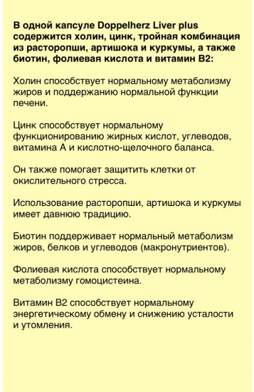 Витамины «Leber plus»