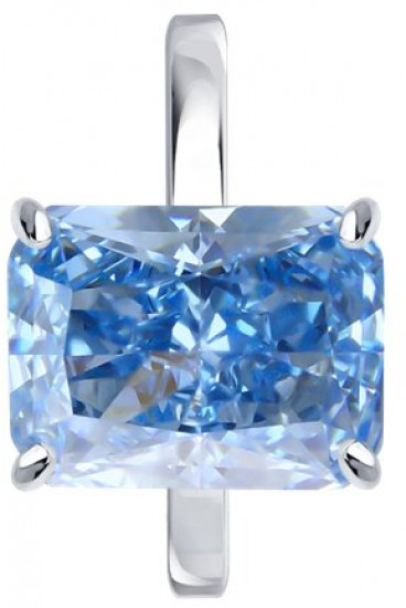 Серьга из серебра с фианитом