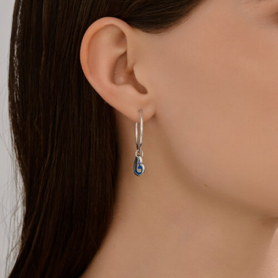 Серьги из серебра с эмалью