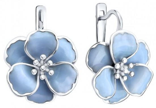 Серьги из серебра с эмалью