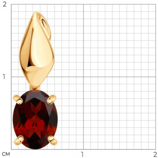 Подвеска из серебра с гранатом