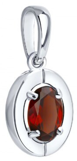 Подвеска из серебра с гранатом