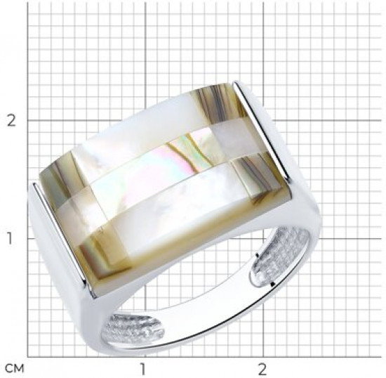 Кольцо из серебра с перламутром