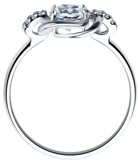 Кольцо из серебра с фианитами