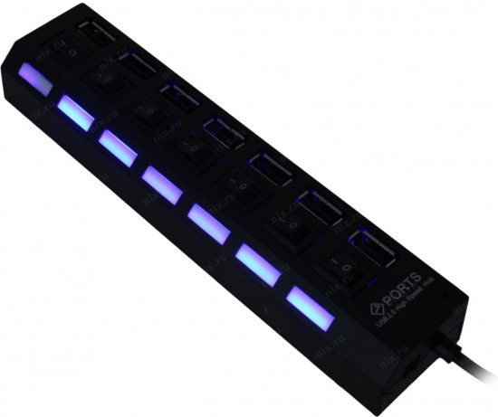 USB 2.0 хаб с выключателями Smartbuy, 7 портов «Суперэконом»