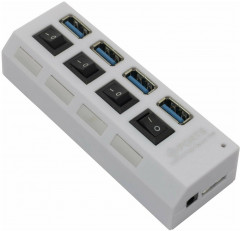 USB 3.0 хаб с выключателями, 4 порта «Суперэконом» - Фото 1