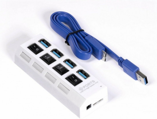 USB 3.0 хаб с выключателями Smartbuy, 4 порта «Суперэконом»