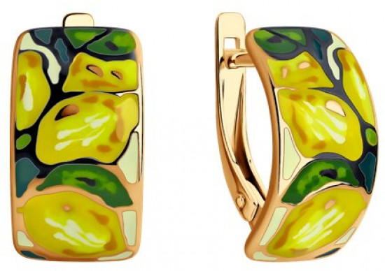 Серьги из серебра с эмалью