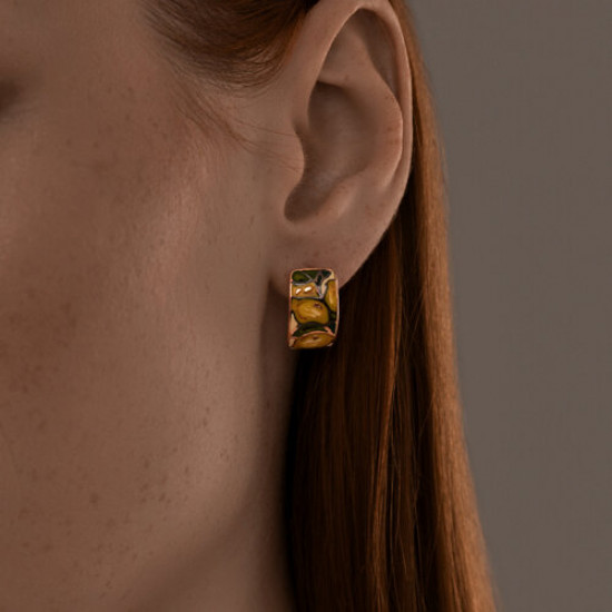 Серьги из серебра с эмалью