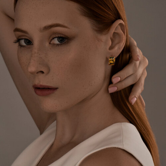 Серьги из серебра с эмалью