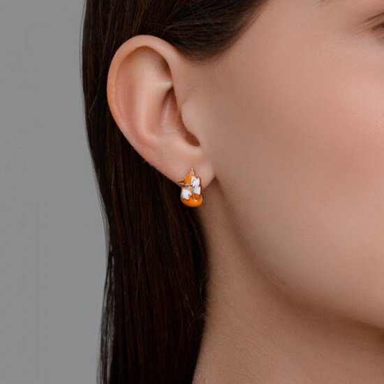 Серьги из серебра с эмалью