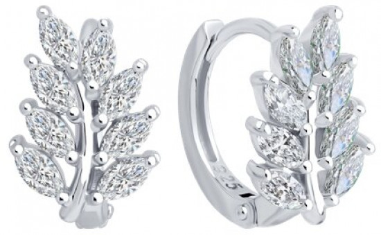 Серьги из серебра с фианитами