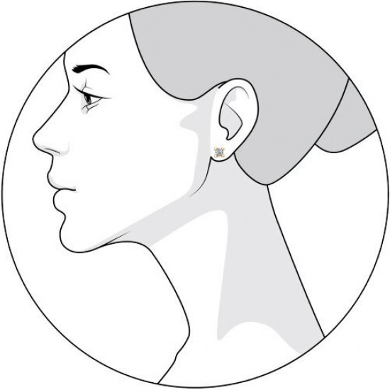 Серьги-пусеты из серебра с фианитами