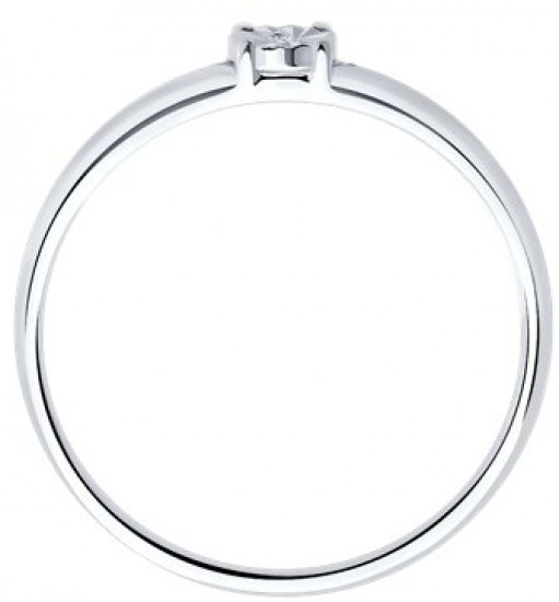 Кольцо из серебра с бриллиантом