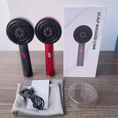 Массажер для кожи головы электрический, расческа с инфракрасным светом - Фото 5