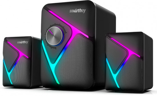 Акустическая система 2.1 Smartbuy S2, Bluetooth, 12Вт, LED-подсветка (SBA-4500)/16