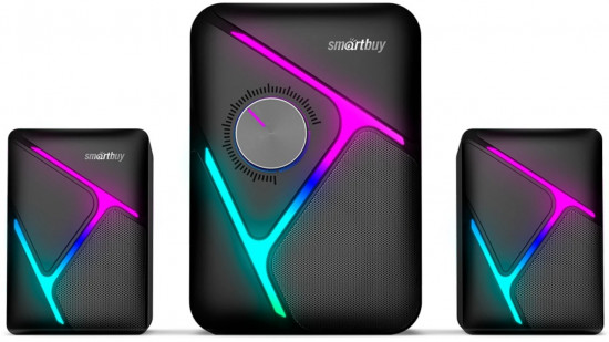 Акустическая система 2.1 Smartbuy S2, Bluetooth, 12Вт, LED-подсветка (SBA-4500)/16