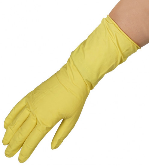 Перчатки резиновые с хлопковым напылением