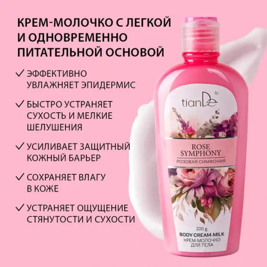Крем-молочко для тела «Розовая симфония»