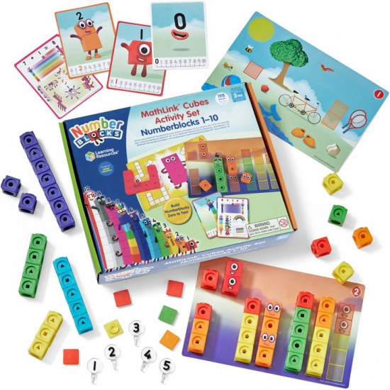Набор активностей «Numberblocks от 1 до 10 с математическими кубиками»