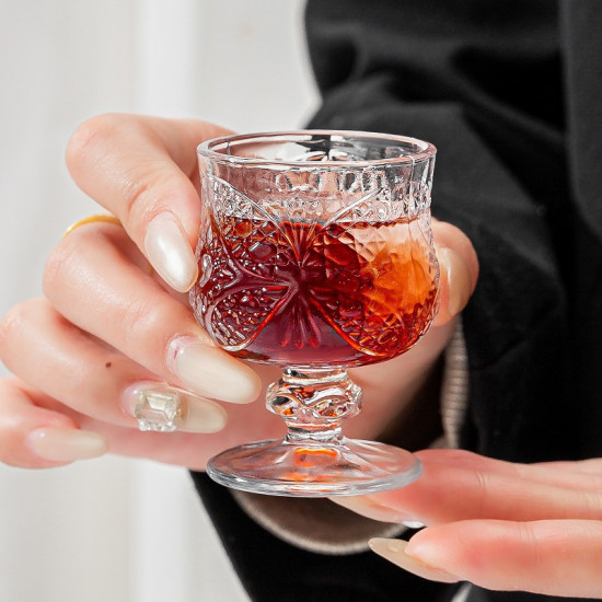 Набор рюмок из утолщенного стекла с гравировкой «Бабочки»