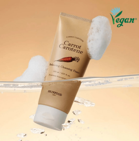 Мягкая балансирующая пенка для умывания с морковью «Carrot Carotene Balancing Cleansing Foam»