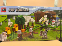 Конструктор «Minecraft. Деревня с железным големом и нападением мобов» - Фото 1