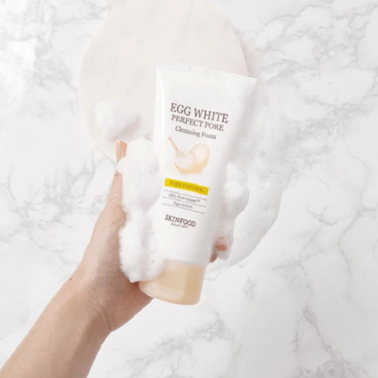 Пенка для сужения пор с яичным белком «White Perfect Pore Egg Cleansing Foam»