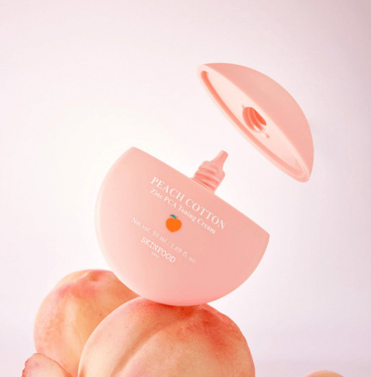 Матирующий тонирующий крем для лица с персиком и цинком «Peach Cotton Zinc PCA Toning Cream»
